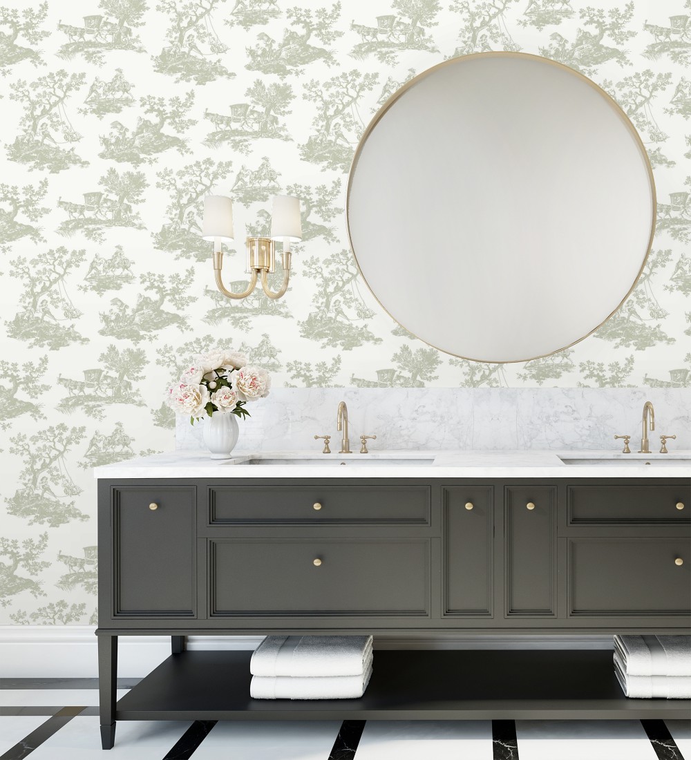 Papel pintado Casadeco Les Belles Toiles De Jouy 2  201697117  