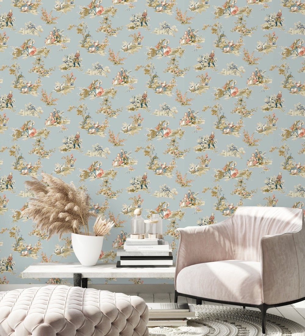 Papel pintado Casadeco Les Belles Toiles De Jouy 2  201736515  