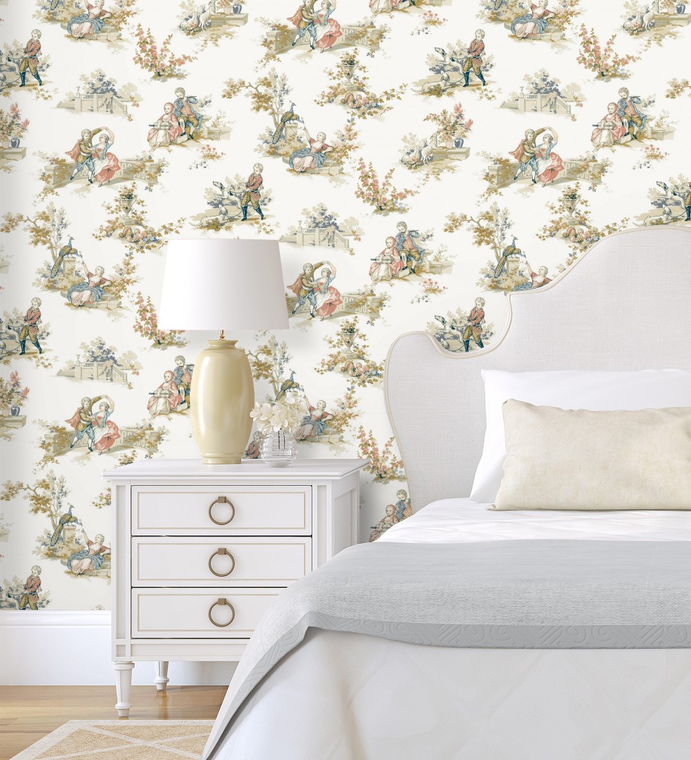 Papel pintado Casadeco Les Belles Toiles De Jouy 2  201737407  