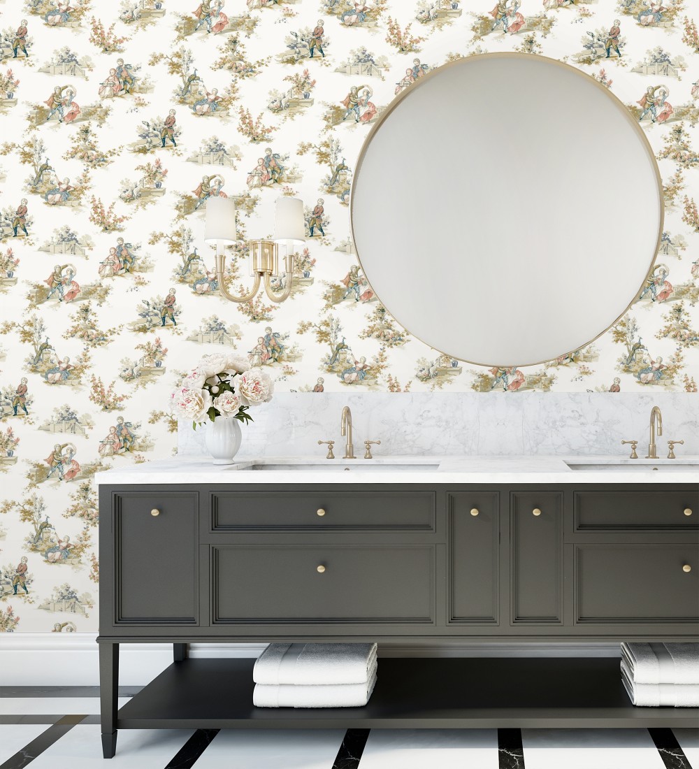 Papel pintado Casadeco Les Belles Toiles De Jouy 2  201737407  