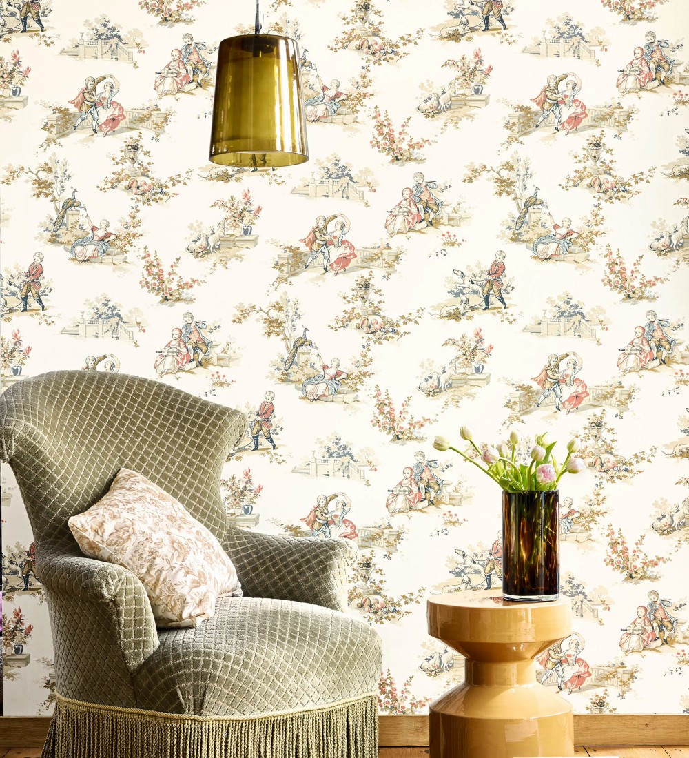 Papel pintado Casadeco Les Belles Toiles De Jouy 2  201737407  