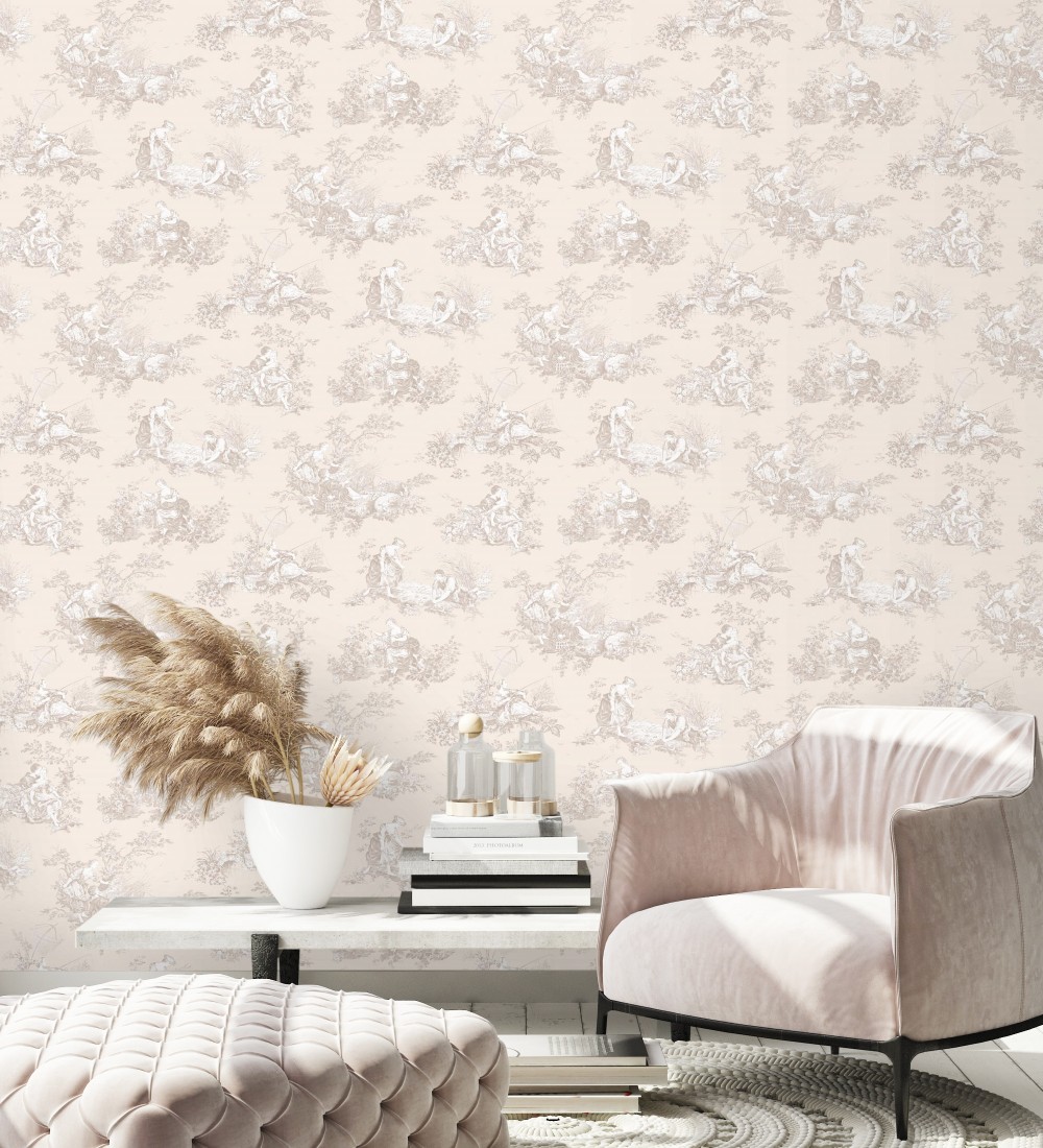 Papel pintado Casadeco Les Belles Toiles De Jouy 2  87911212  