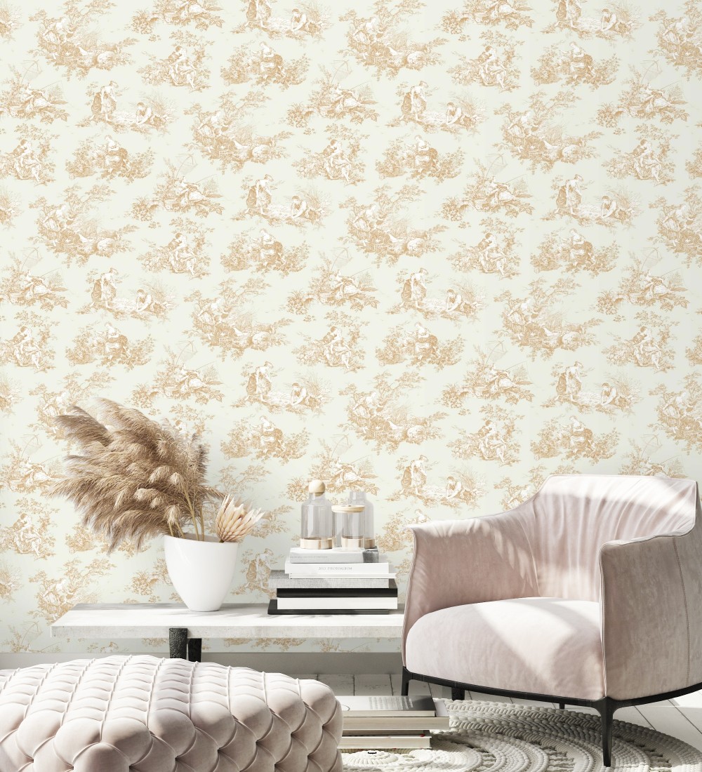 Papel pintado Casadeco Les Belles Toiles De Jouy 2  87917272  