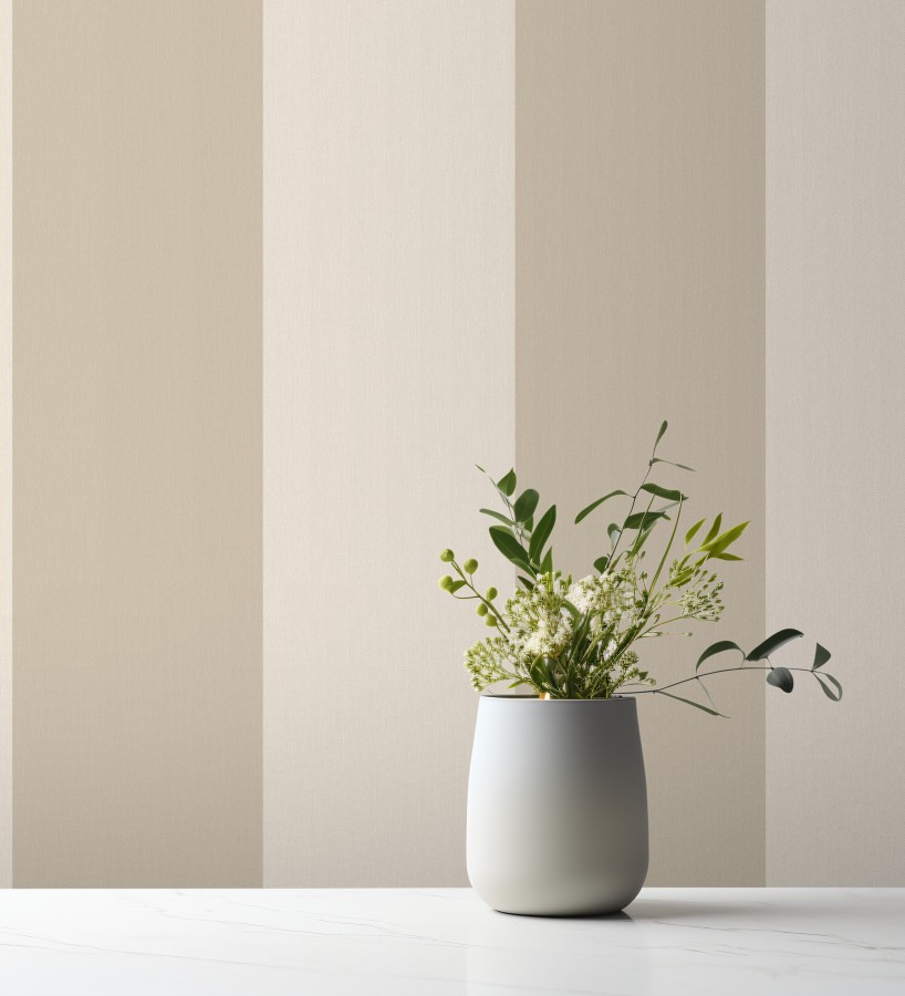 Papel pintado rayas beige y crema  Avalon Stripe 683621