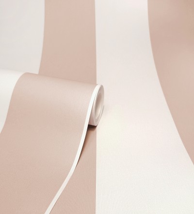 Papel pintado rayas rosa y blanco Avalon Stripe 683624