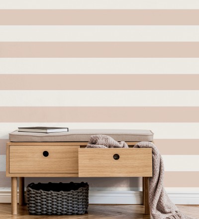 Papel pintado rayas rosa y blanco Avalon Stripe 683624