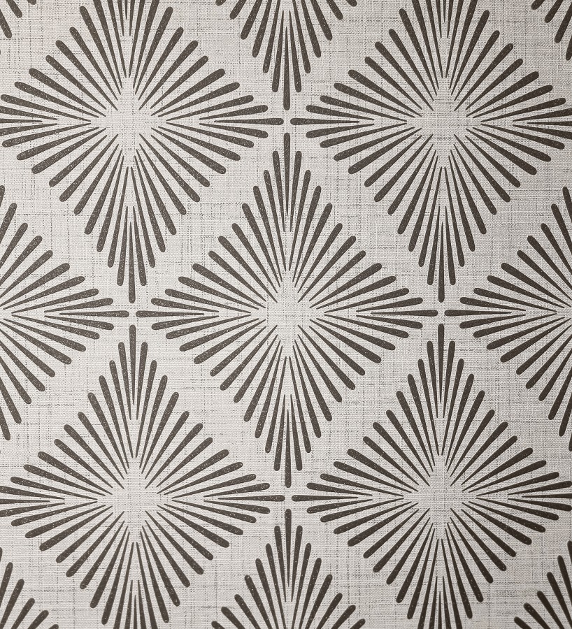 Papel pintado de rombos negros estilo Art Déco  Polaris Diamond 683625