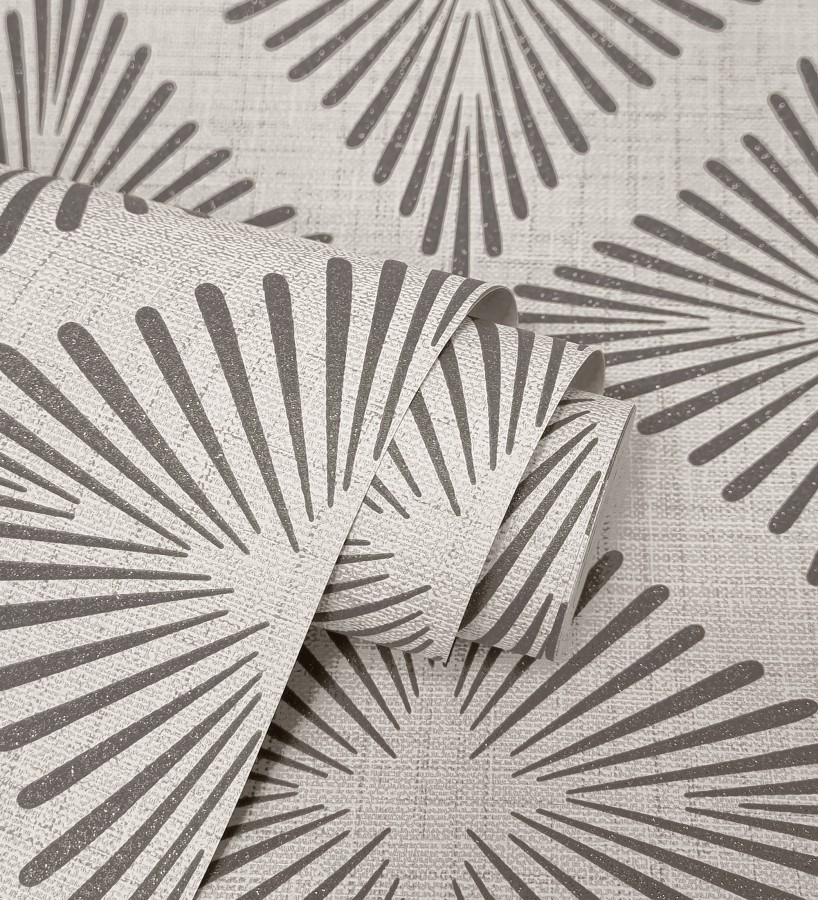 Papel pintado de rombos negros estilo Art Déco  Polaris Diamond 683625