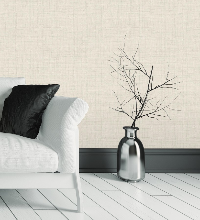 Papel pintado efecto lino fondo color natural textura en relieve blando  Neville Texture 683628