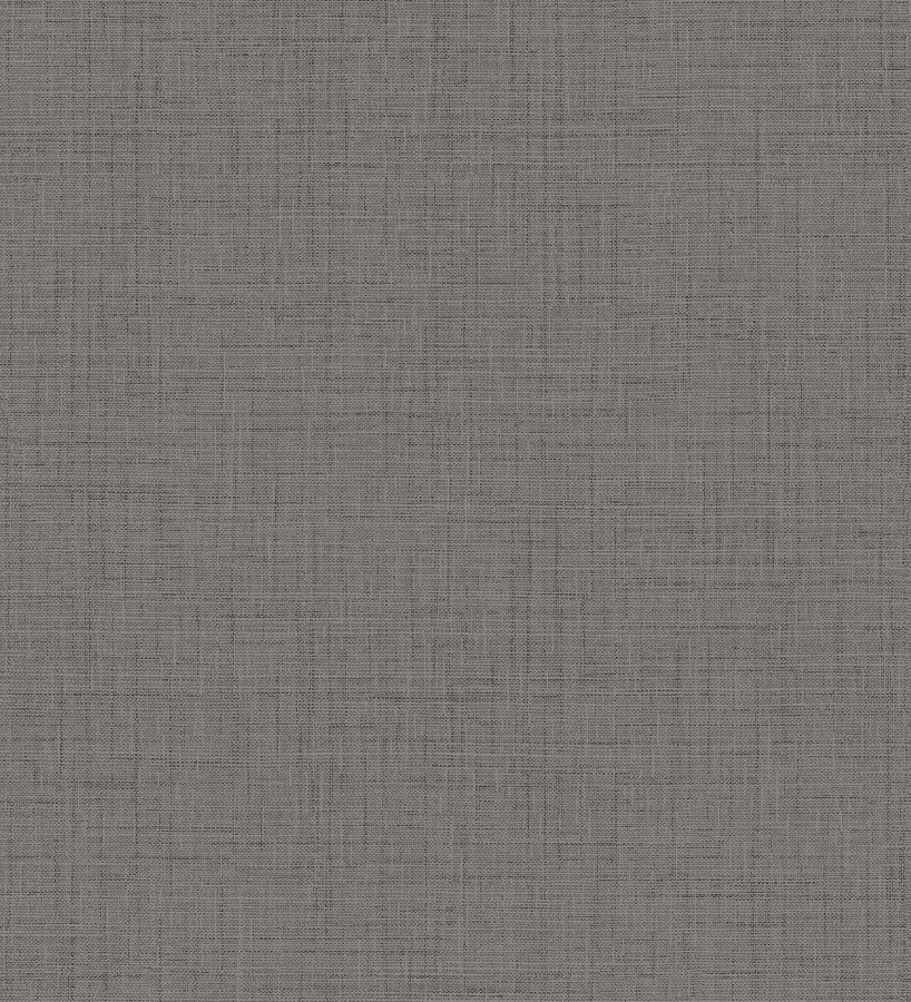 Papel pintado efecto lino fondo gris carbón textura en relieve blando  Neville Texture 683629