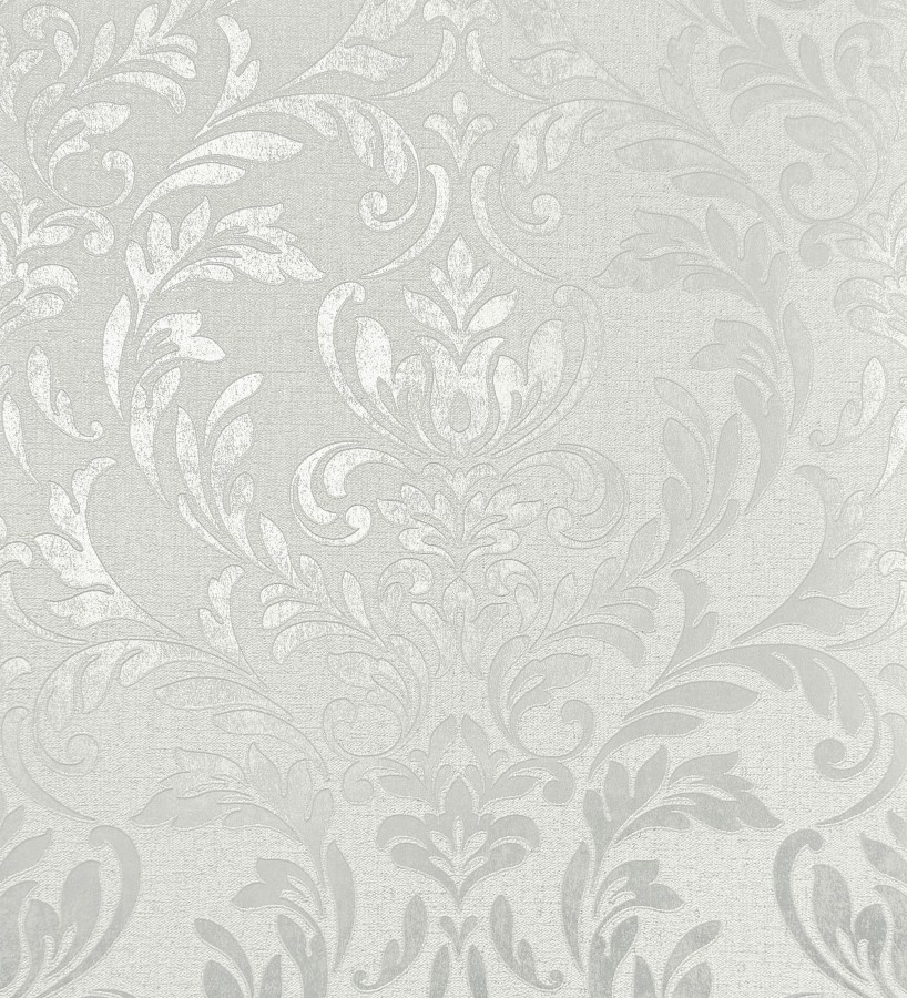 Papel pintado damasco color plata en relieve  Verona Romantic 683634