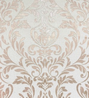 Papel pintado damasco color oro rosado en relieve Verona Romantic 683635