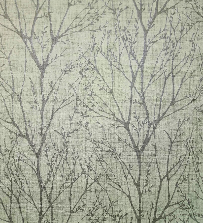 Papel pintado de ramas estilo nórdico tonos verdes  Oregon Arboreal 683639