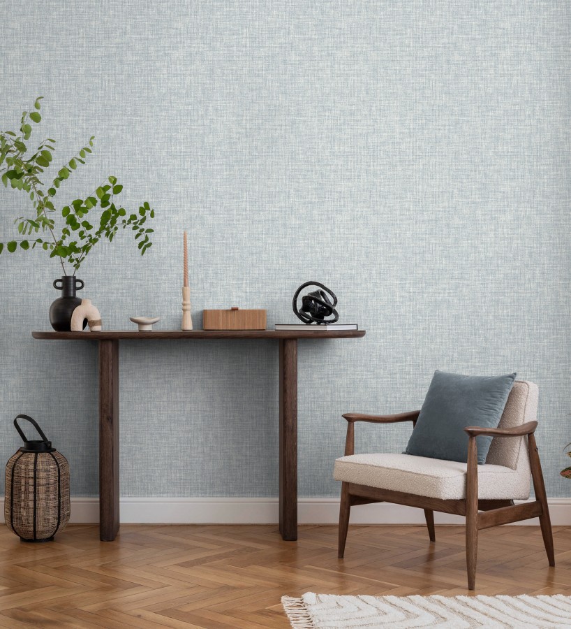 Papel pintado liso imitación tela tonos azules  Oregon Plain 683644