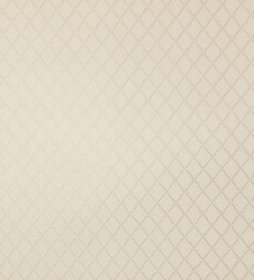 Papel pintado de rombos de capitone bordados en relieve tonos beige  Kensington Quilted 683648
