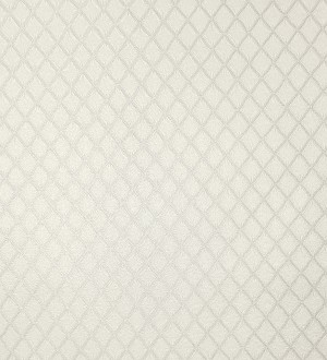 Papel pintado de rombos de capitone bordados en relieve tonos blanco roto Kensington Quilted 683649