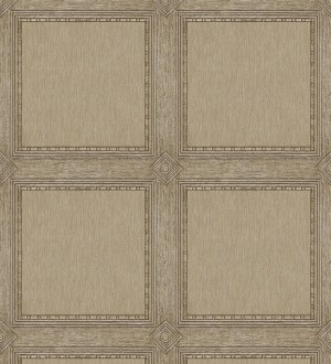 Papel pintado de cuadros de madera con textura tallada estilo inglés Kensington Panelled 683696