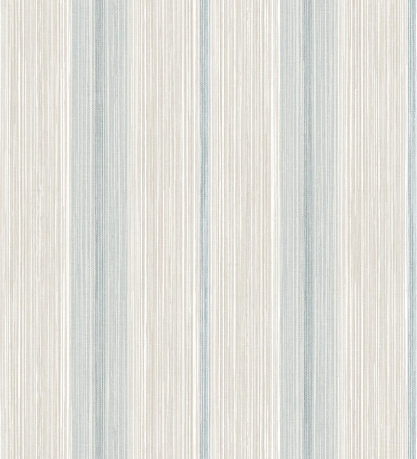 Papel pintado de rayas efecto lino natural texturado color azul  Clarendon Lined 683699