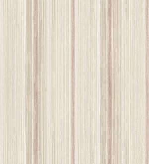 Papel pintado de rayas efecto lino natural texturado color terracota Clarendon Lined 683702