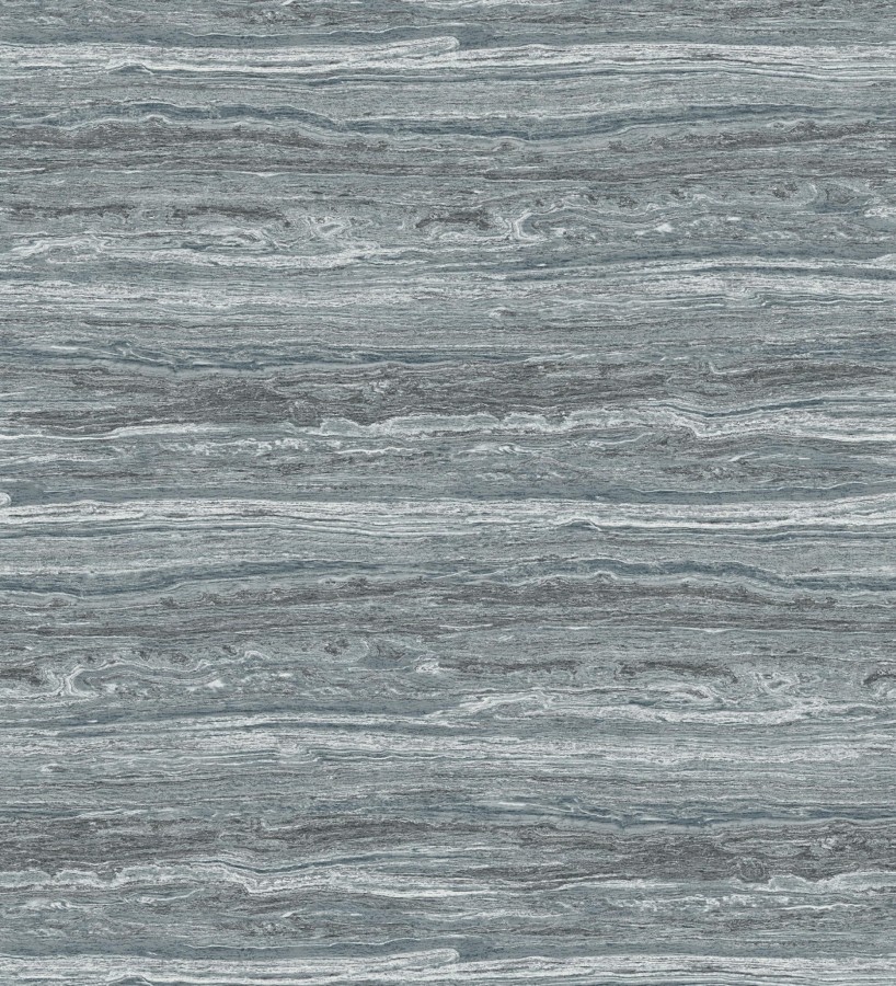 Papel pintado mármol travertino con vetas tonos azul plomo  Carrara Travertine 683706