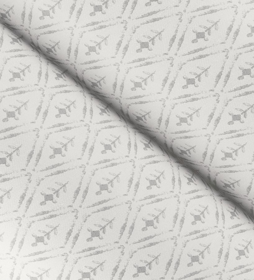 Papel pintado rombos sobre lienzo diseño ikat tonos gris oscuro  Skye Trellis 683711