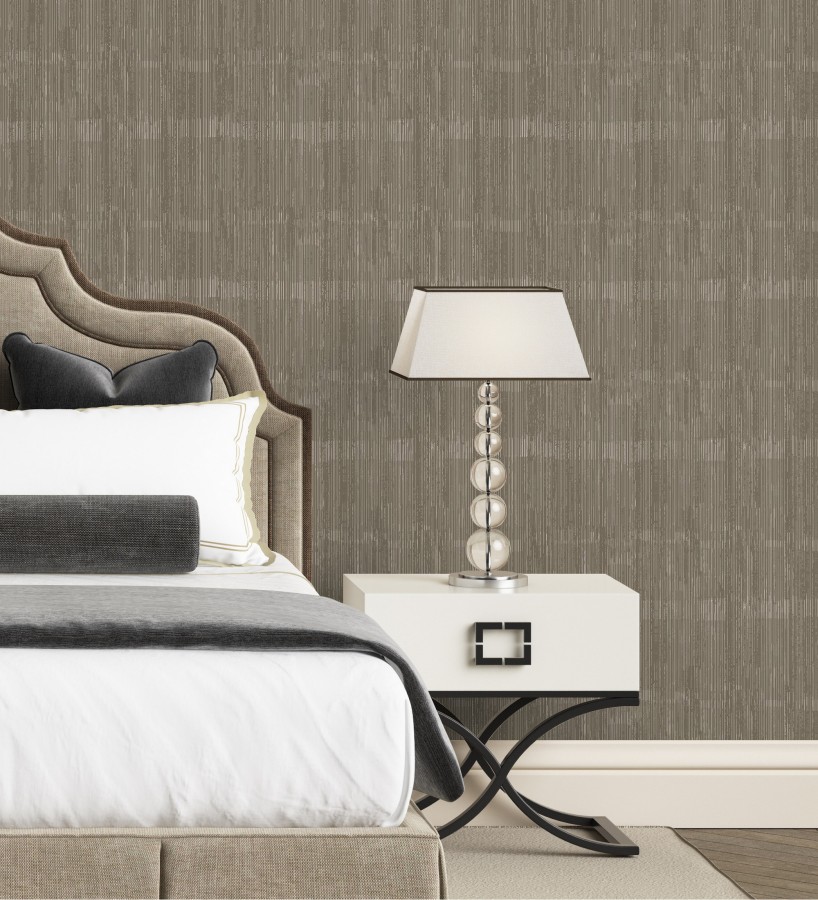 Papel pintado de seda vertical textura lisa color marrón  Bath Subtle 683724
