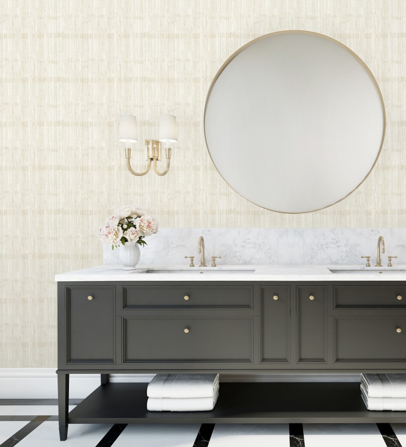Papel pintado de seda vertical textura lisa tonos dorados  Bath Subtle 683727