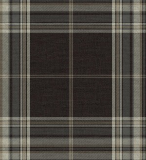 Papel pintado de cuadros escoceses con textura textil tonos marrones Edinburgh Glencheck 683748