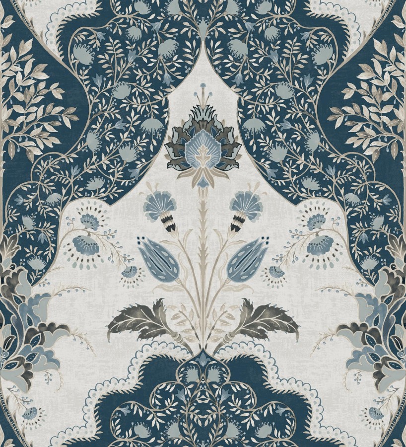 Papel pintado jardín teatral otomano fondo azul  Stowe Lacework 683752