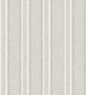 Papel pintado rayas lino gris piedra y arena Kensington Pinstripe 683754