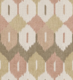 Papel pintado de rombos Ikat colores ocre y terracota suave Samarkand Ikat 683768