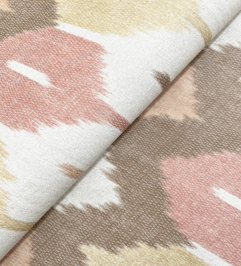 Papel pintado de rombos Ikat colores ocre y terracota suave  Samarkand Ikat 683768