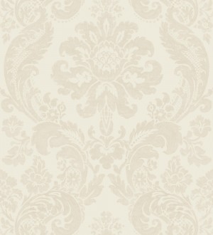 Papel pintado damasco en relieve con terciopelo color beige Adagio 683773