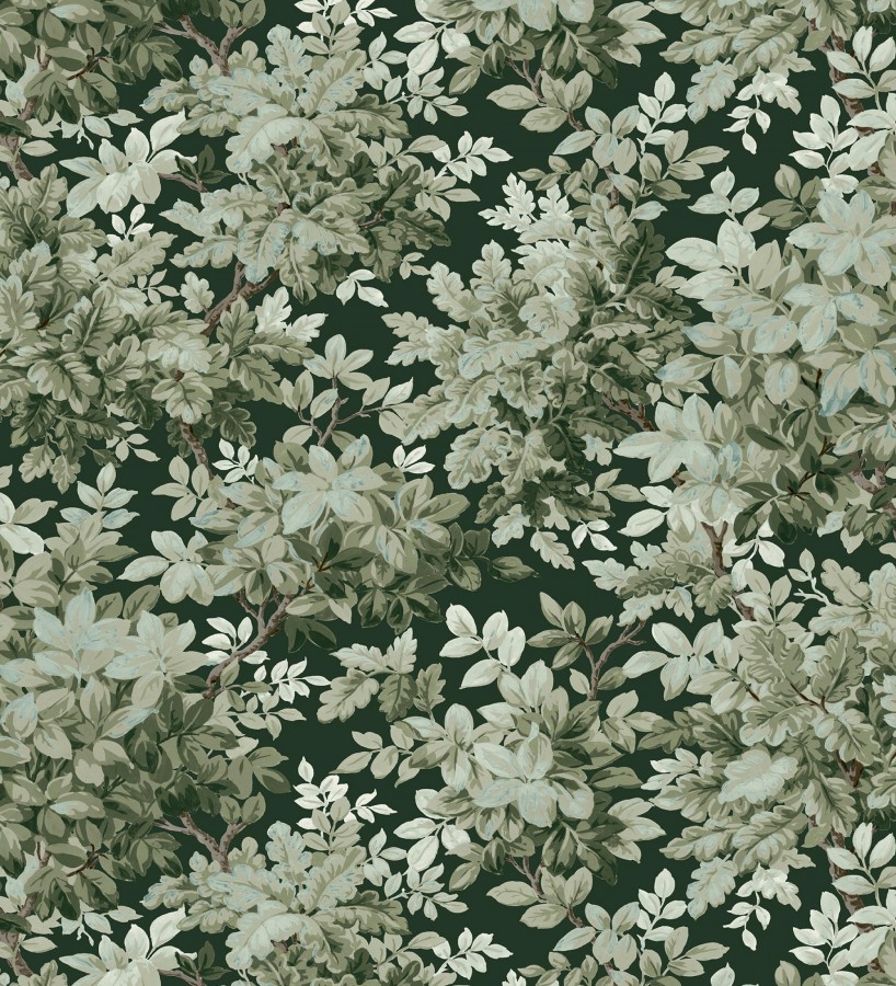 Papel pintado bosque frondoso tonos verde oliva  Cotswold Foliage 683776