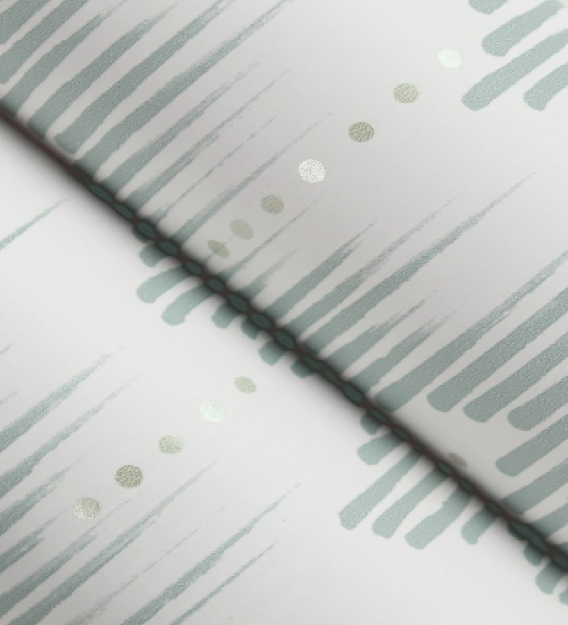 Papel pintado frecuencia de ondas naturales color verde  Misty Waves 683790