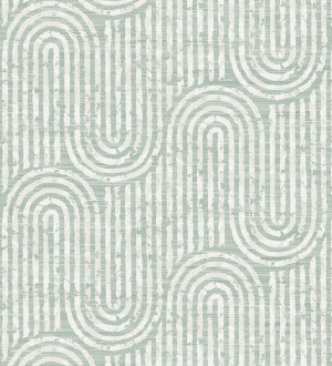 Papel pintado arcos geométricos verde Juma Arch 683803