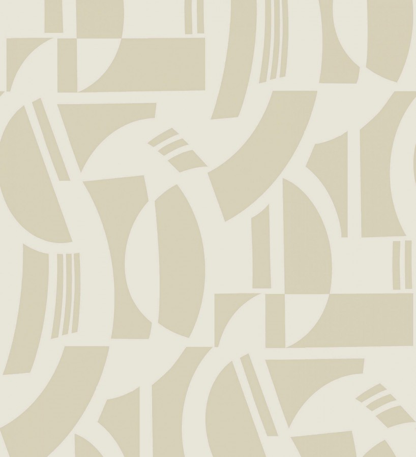 Papel pintado de figuras abstratas en terciopelo beige con relieve  Velvet Strata 683813