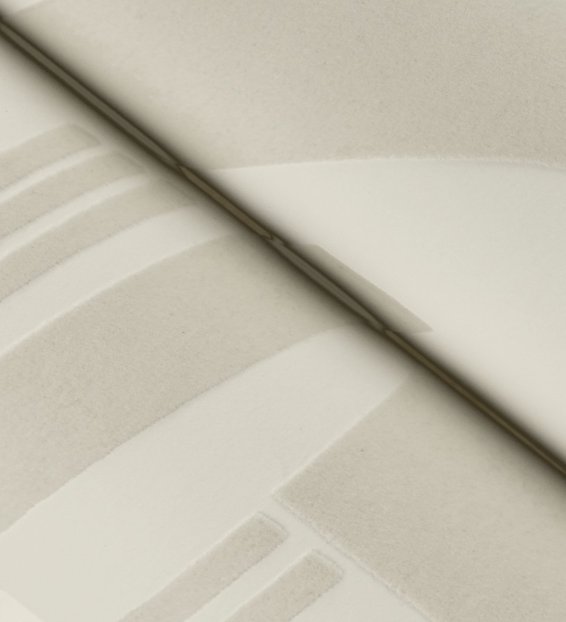 Papel pintado de figuras abstratas en terciopelo beige con relieve  Velvet Strata 683813
