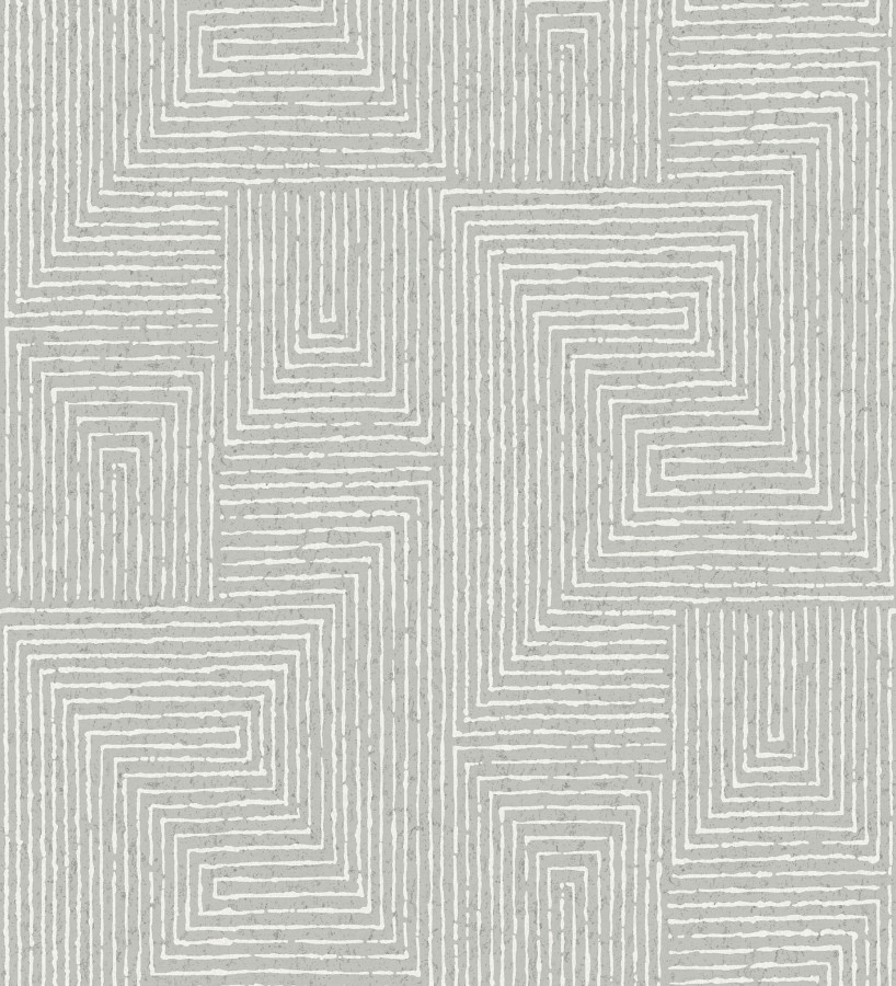 Papel pintado meandro arquitectónico con textura de grabado artesanal  Mondrian Lines 683841