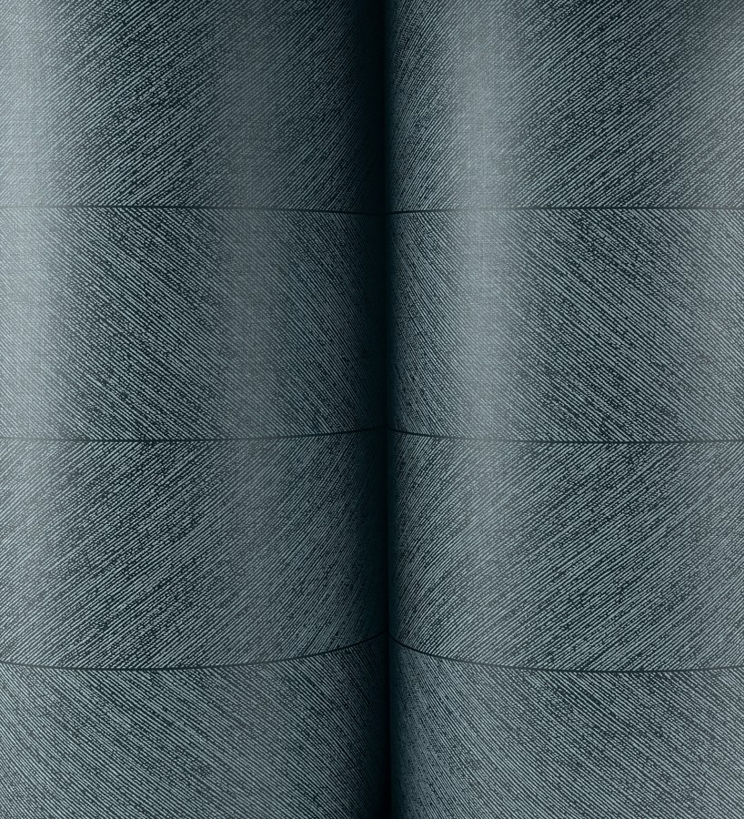 Papel pintado de espigas tejido en hilo noble tonos azul oscuro  York Spike 683855