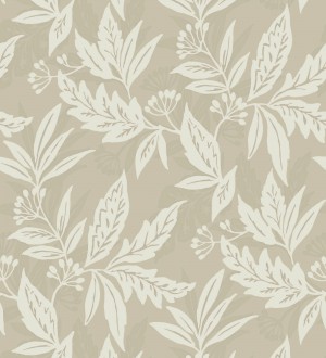Papel pintado artesanal de hojas estampadas con pintura Claridge Opaline 683860