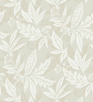 Papel pintado artesanal de hojas estampadas con pintura Claridge Opaline 683861