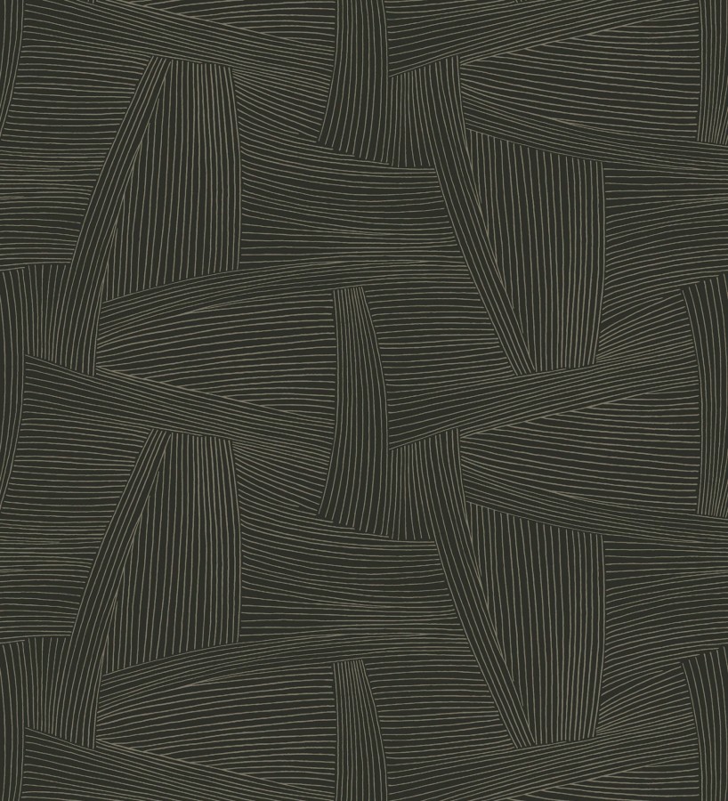 Papel pintado de líneas abstractas fondo negro  Miller Interweave 683862