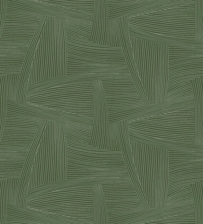 Papel pintado de líneas abstractas fondo verde  Miller Interweave 683863