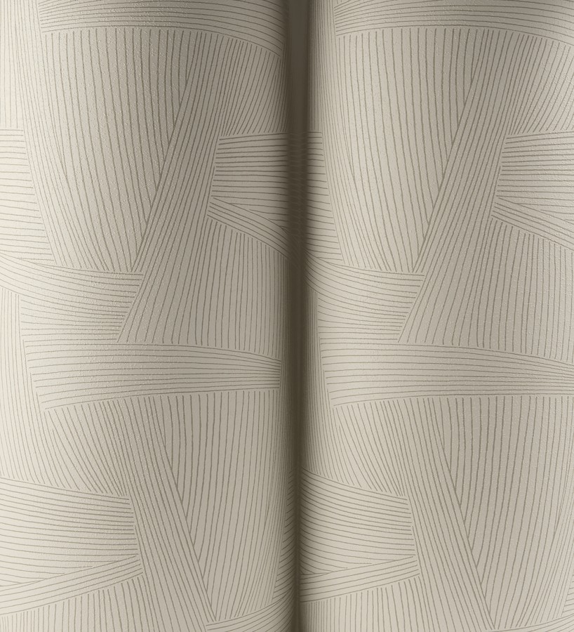 Papel pintado de líneas abstractas fondo beige  Miller Interweave 683864