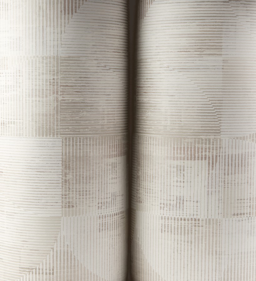 Papel pintado geométrico retro tonos desgastados rosa palo  Harlem Rhythmic 683872