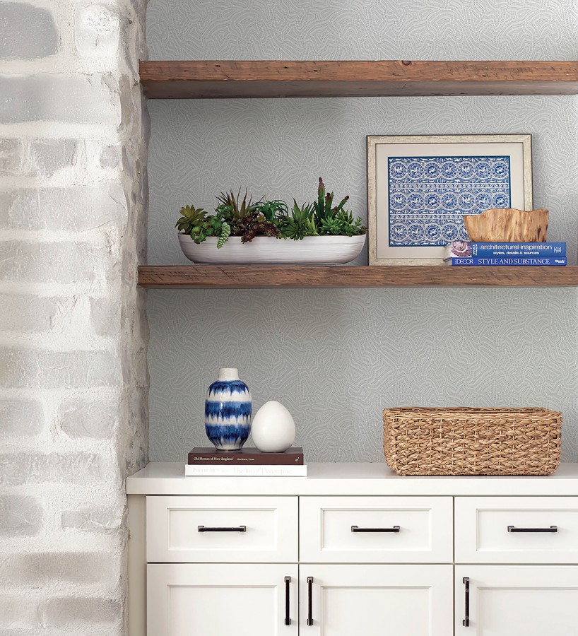 Papel pintado de ondas en micropuntillismo artístico fondo nácar  Harlem Stipple 683876