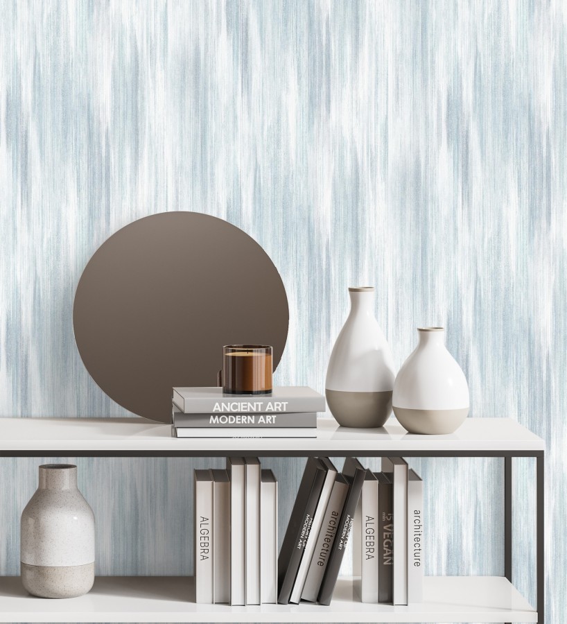 Papel pintado telar artesano tonos azules texturizado en relieve sutil  Ritz Dupioni 683881