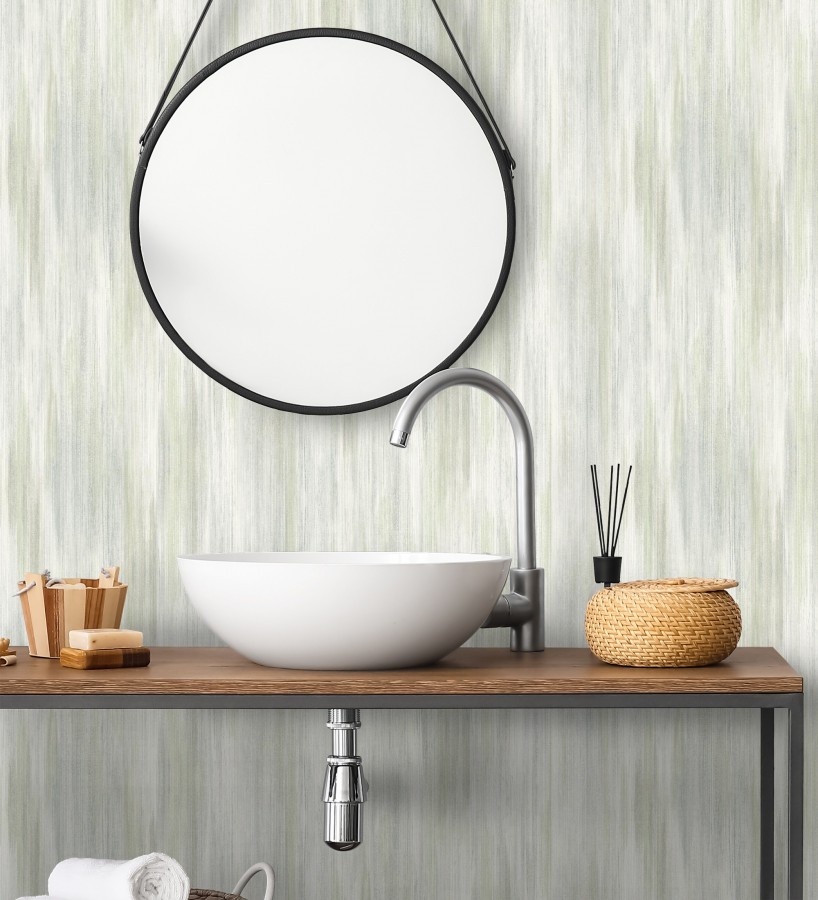 Papel pintado telar artesano tonos verdes texturizado en relieve sutil  Ritz Dupioni 683883