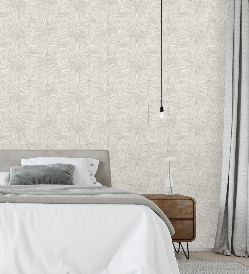 Papel pintado de líneas abstractas fondo blanco  Miller Interweave 683884